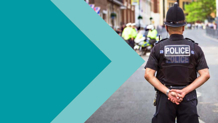 Police officer standing in the street